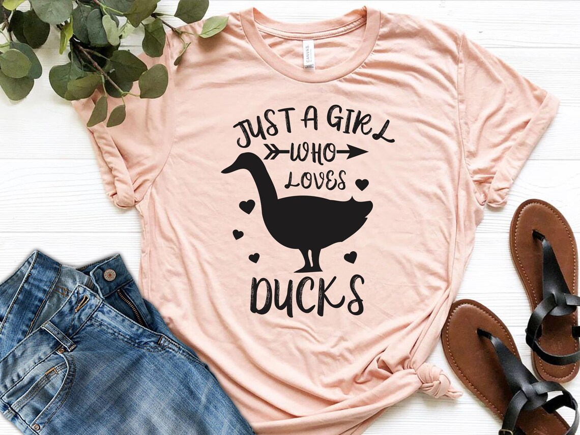 Just A Girl Who Loves Ducks Shirt Duck Lover Shirt Gift Duck Etsy