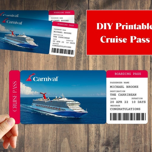Royal Caribbean Cruise Printable Ticket Boarding Pass - Etsy