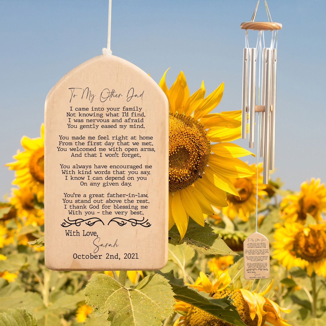 Custom Father in Law Wind Chime From Bride Father of the Etsy