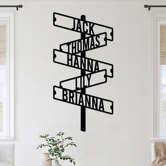 Personalized Street Sign Metal Wall Custom Family Name Metal Etsy