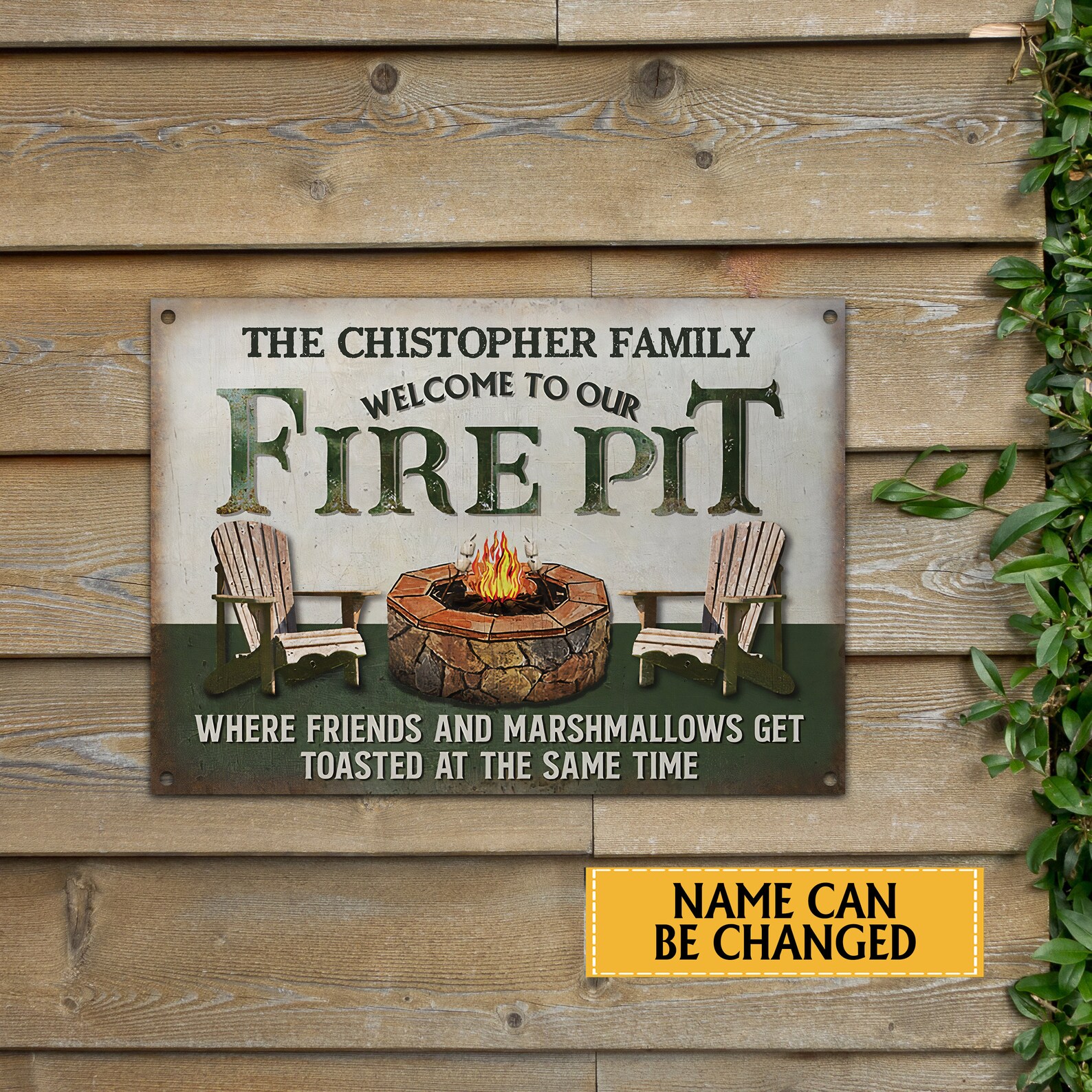 Buy 1 get 1 Fire pit metal sign personalized to our Etsy