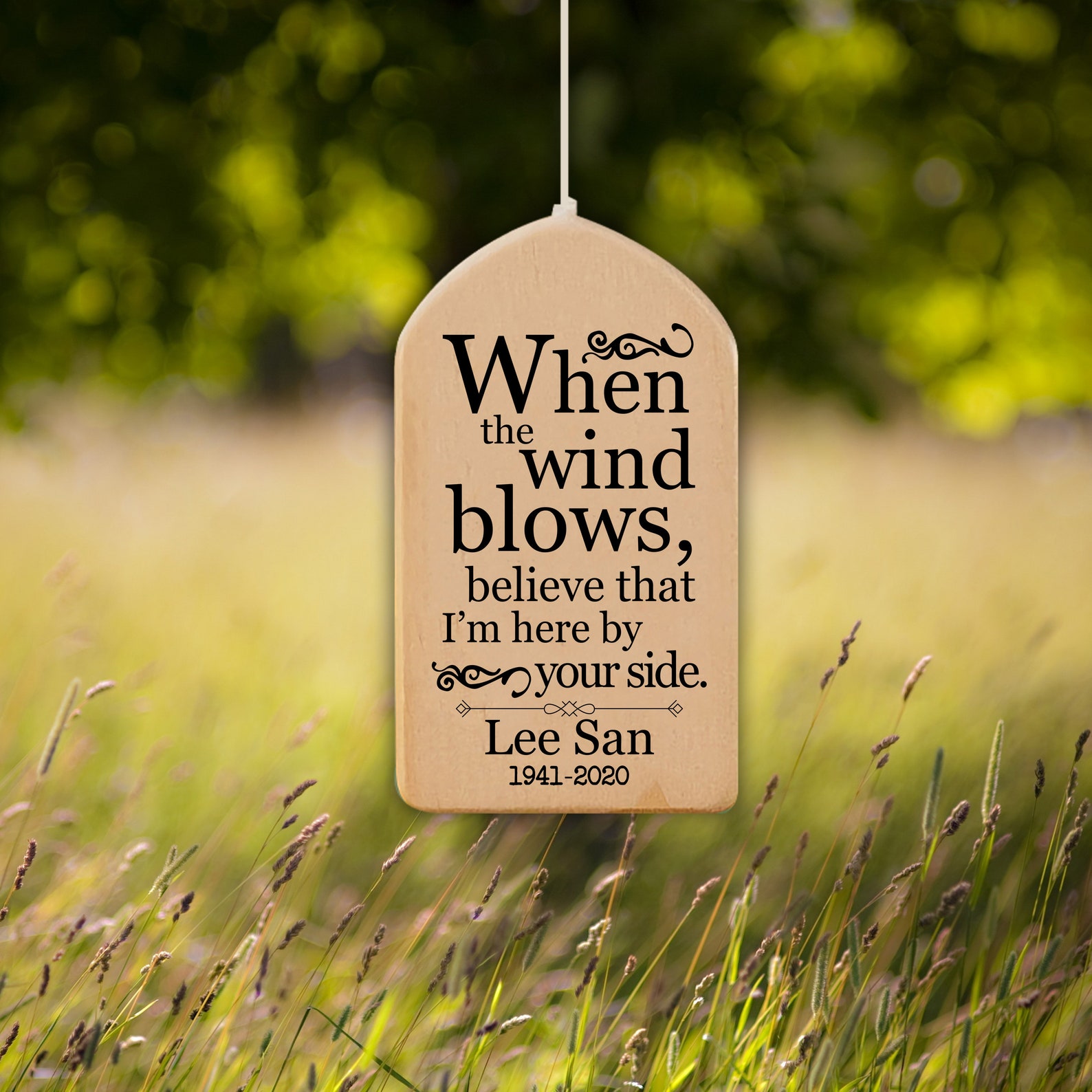 Personalized Remembrance wind chime When the wind blows Etsy