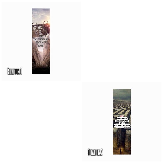 bookmarks the maze runner etsy