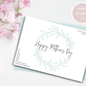 Happy Mother&#39;s Day Printable Card, Instant Download PDF, Printable Mother&#39;s Day Card, Instant Download Greeting Card, Mother’s Day Card