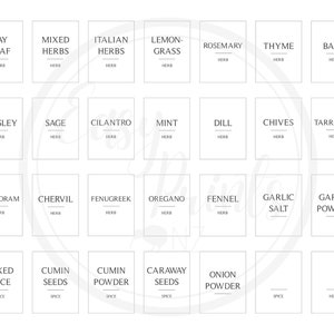56 Modern Farmhouse Herbs and Spices Labels, Labels for Herb and Spice ...