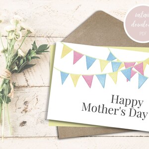 Happy Mother&#39;s Day Printable Card, Instant Download PDF, Printable Mother&#39;s Day Card, Instant Download Greeting Card, Mother’s Day Card
