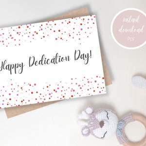 Carte de dédicace, carte de dédicace bébé, dédicace heureuse, sur votre dédicace, carte de baptême, carte de baptême, imprimable, téléchargement immédiat