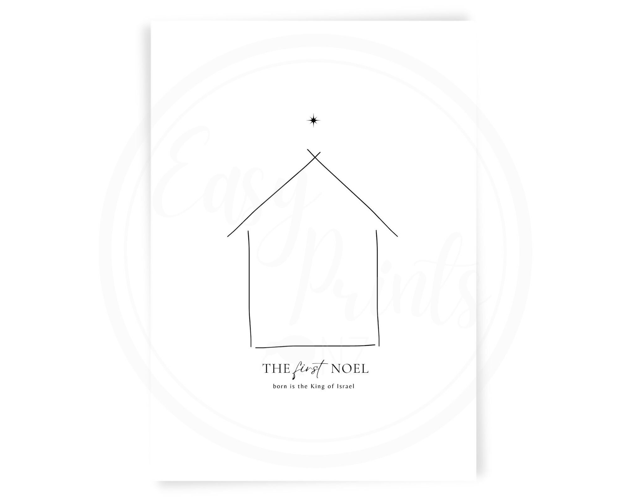 The First Noel Print Christmas Wall Decor Religious Wall Etsy New Zealand