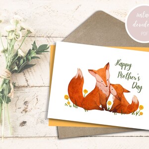 Happy Mother&#39;s Day Printable Card, Instant Download PDF, Printable Mother&#39;s Day Card, Instant Download Greeting Card, Mother’s Day Card