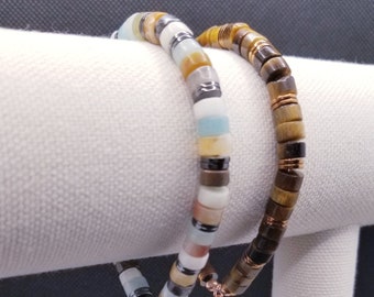 Heishi beaded bracelet