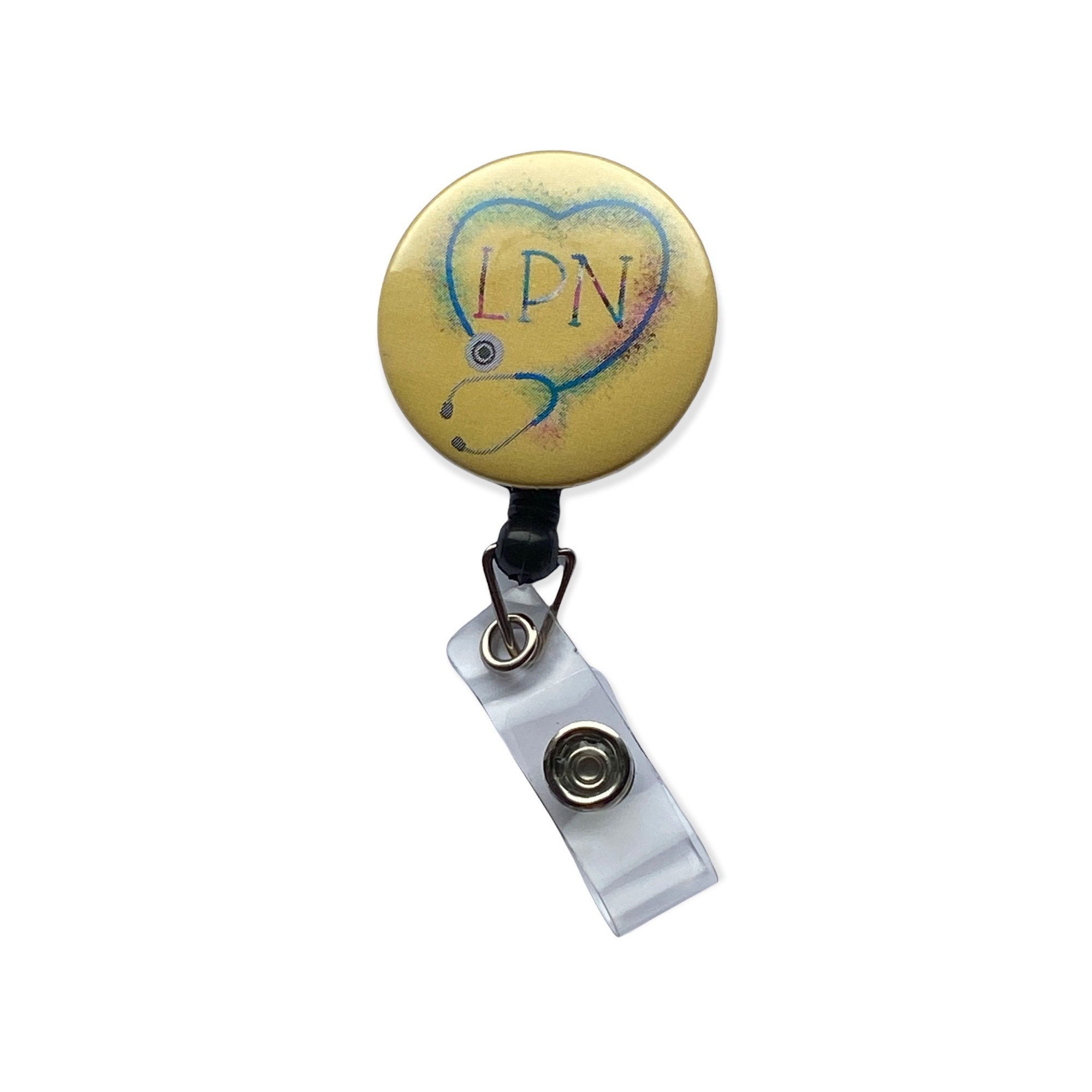 Custom Retractable Cute Name PA LAB LPN TECH MD RMA BSN EMT CNA LVN RN ID  Badge Reels Holder for Nurse Coworkers Employee Hospital Doctor