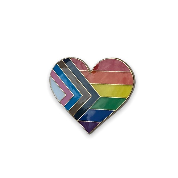 PRIDE ENAMEL PIN, Inclusion Enamel Heart Pin, Pride pin, Lanyard accessory, Pride Gift