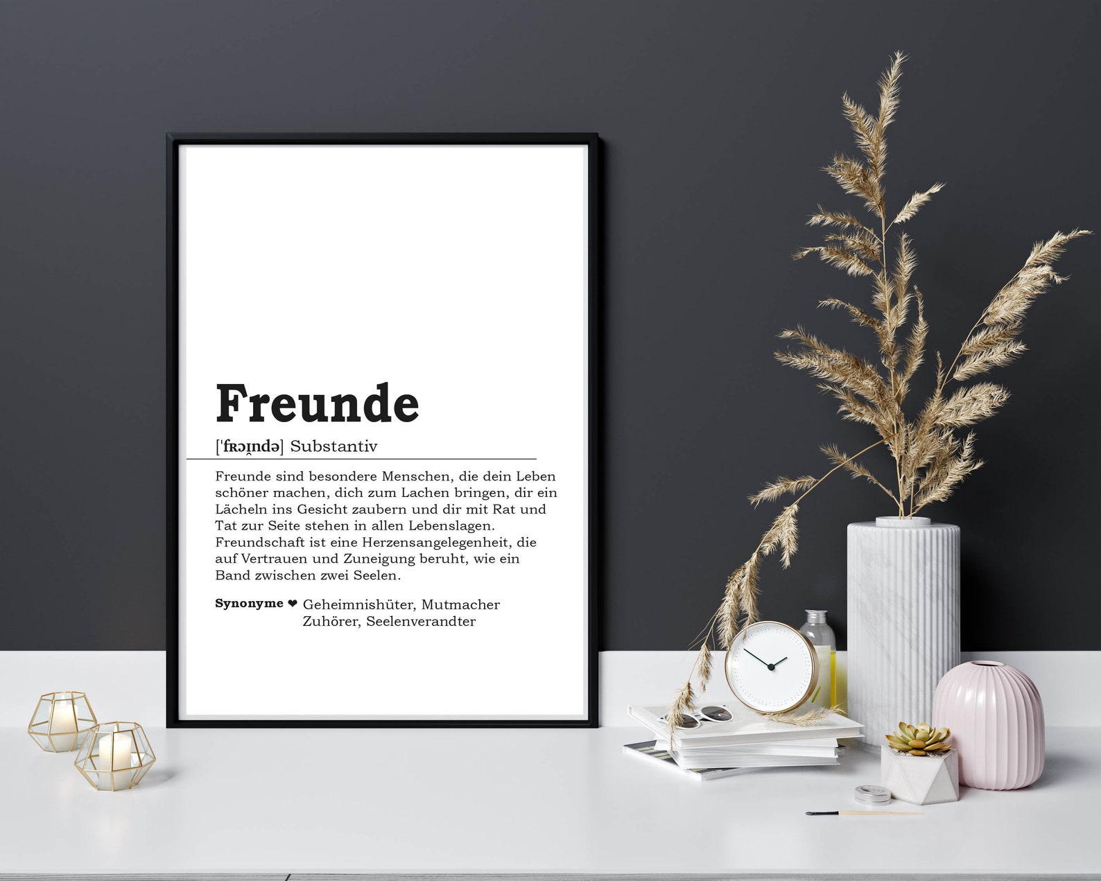 Freunde Definition Personalisierbares Poster Vorfreude Etsy