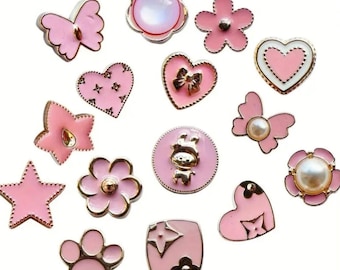 Pink Glam Shoe Charms