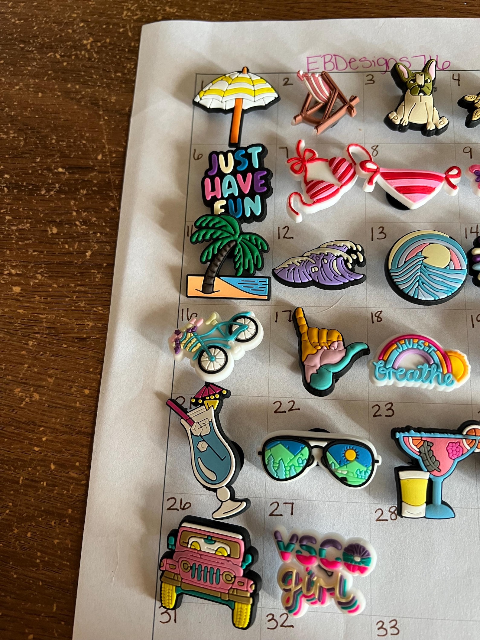 Summertime Shoe Charms - Etsy