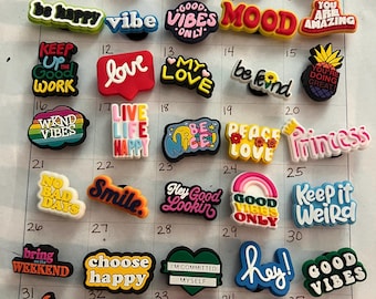 Positive Affirmation Shoe Charms