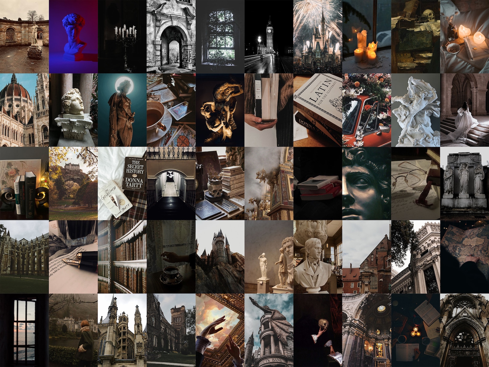 Dark academia decor Dark academia prints Wall collage kit Vsco | Etsy