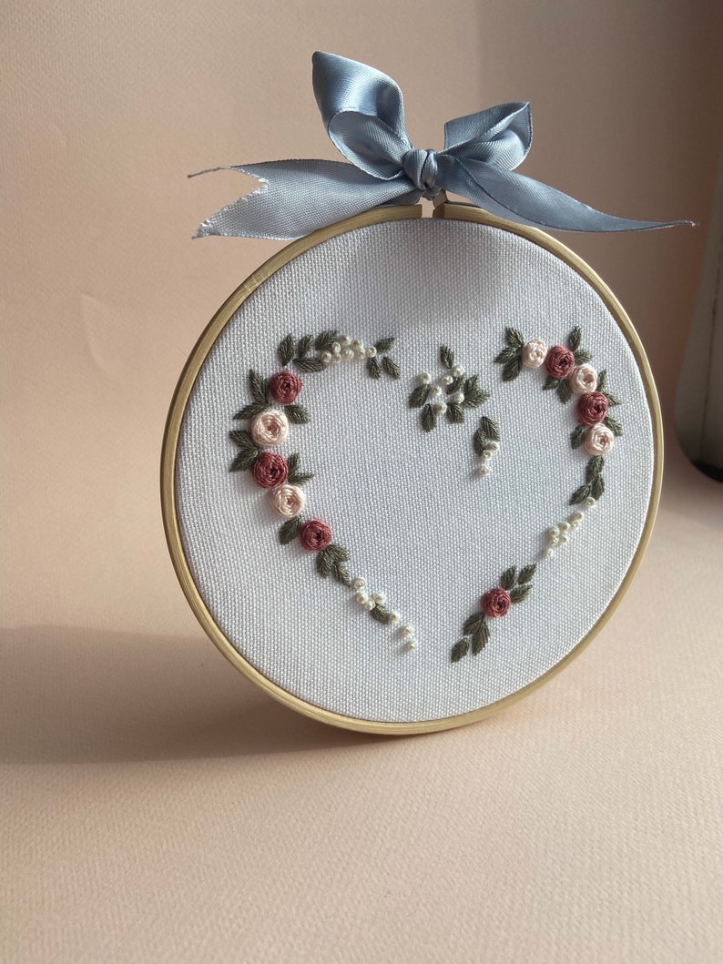 Personalized embroidery hoopcustom initial nursery decorembroidery hoop monogramcross stitch baby namebaby birth announcement
