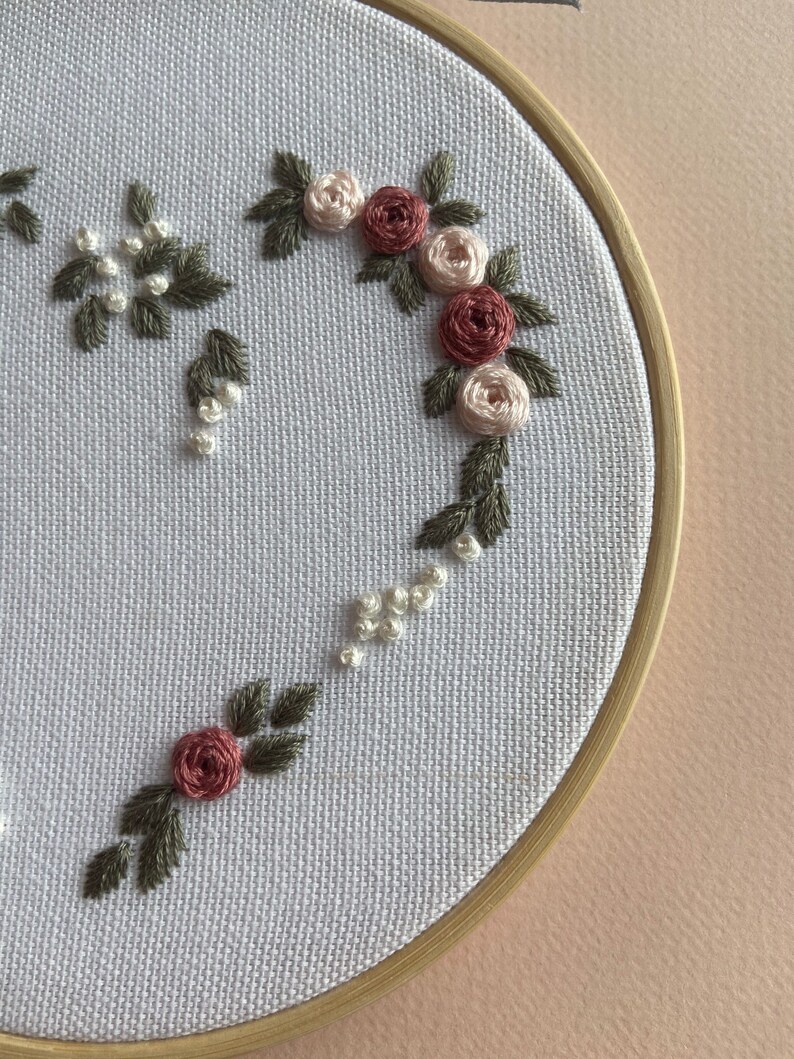 Personalized embroidery hoopcustom initial nursery decorembroidery hoop monogramcross stitch baby namebaby birth announcement