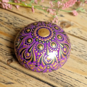 Mandala Stone Hand Painted Mandala Stone Mandala Rock Home Decor Unique Gift For Her Mandala Ornament Dot Art Mandala Hand Painted Mandala