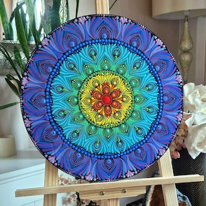 Handmade Mandala Wall Decor Hand Painted Mandala Mandala Gift Home Decor Unique Wall Art Gift Unique Decor Mandala Dot Art Wall Art Mandala