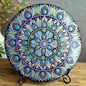 Mandala Handmade Mandala Hand Painted Mandala Mandala Plate Home Decor Unique Home Decor Gift Unique Decor Mandala Dot Art Wall Art Mandala