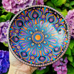 Mandala Jewellery Bowl Trinket Bowl Trinket Dish Jewelry Bowl Handmade Trinket Bowl Hand Painted Mandala Bowl Mandala Gift Mandala Ornament