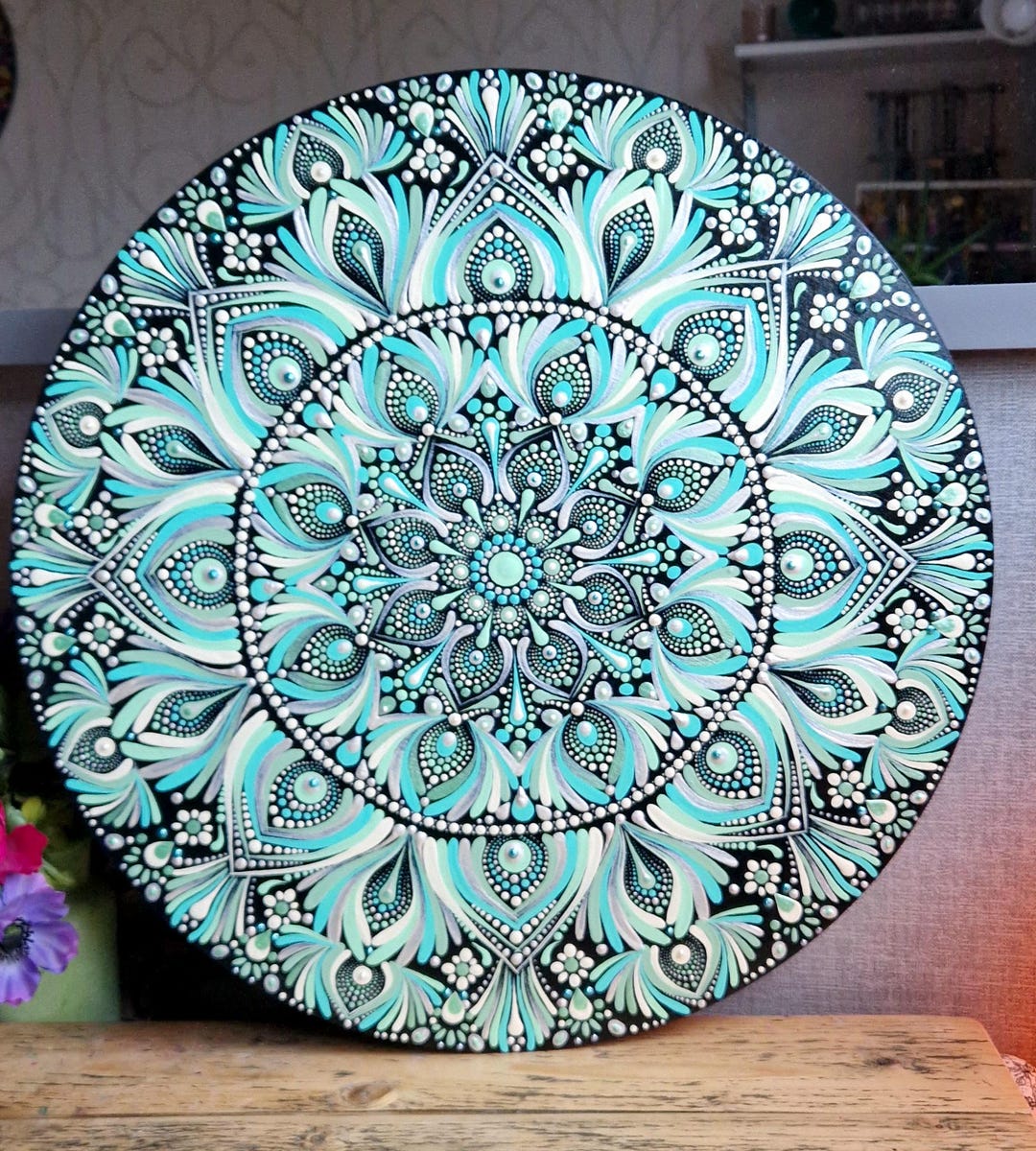 Mandala, Handmade Mandala, Hand Painted Mandala, Wall Decor, Home Decor ...