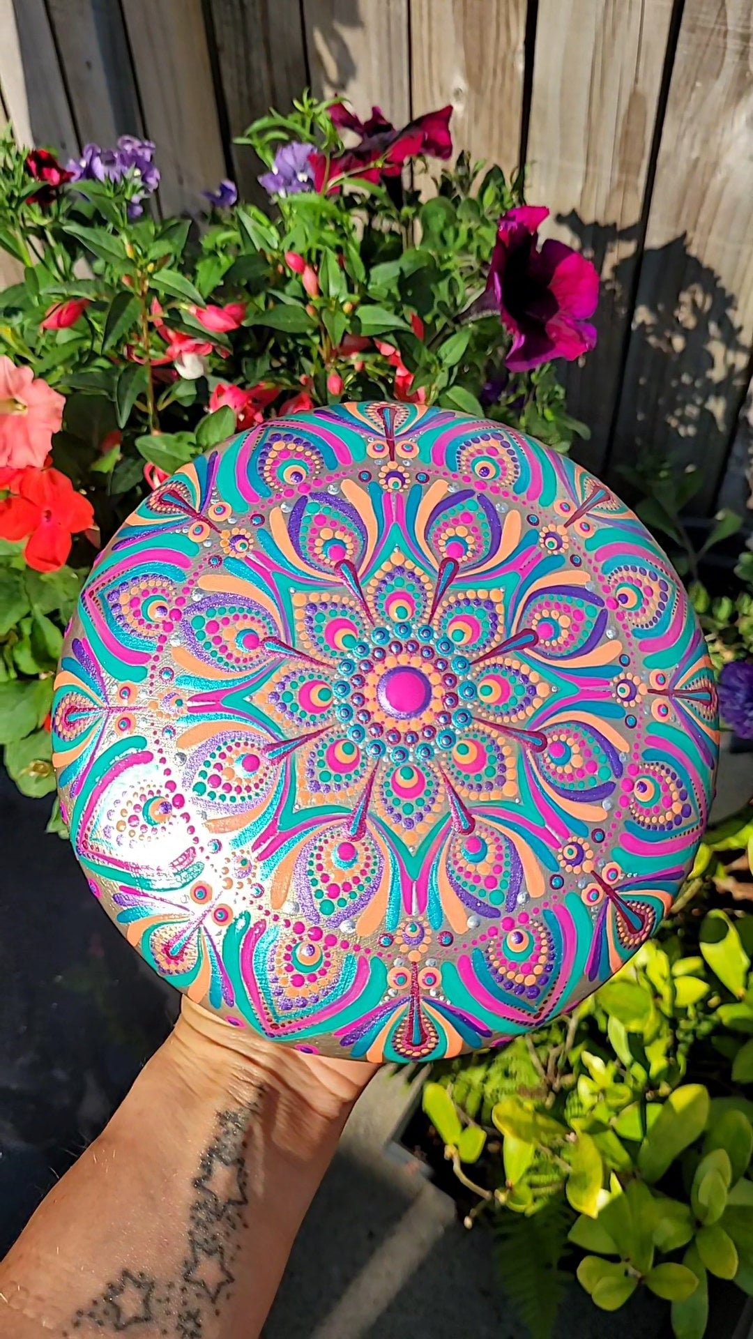 Extra Large Mandala Stone Mandala Stone Mandala Painting Mandala Art ...