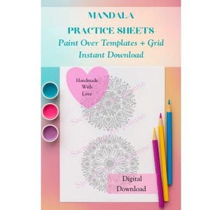 Mandala Practice Sheets – Beginner Dot Art Templates for Calm, Easy Learning (PDF/PNG Download)