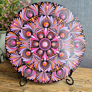 Mandala Handmade Mandala Hand Painted Mandala Mandala Plate Home Decor Unique Home Decor Gift Unique Decor Mandala Dot Art Wall Art Mandala