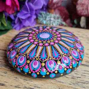 Mandala Stone Hand Painted Mandala Mandala Rock Home Decor Unique Gift Ornament Meditation  Home decor Dot Art Meditative Art Handmade Art