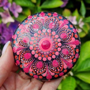Mandala Stone Hand Painted Handmade Ornament Home Decor Unique Gift For her Mandala Dot Art Hand Crafted Mandala Art Handmade Mandala Rock