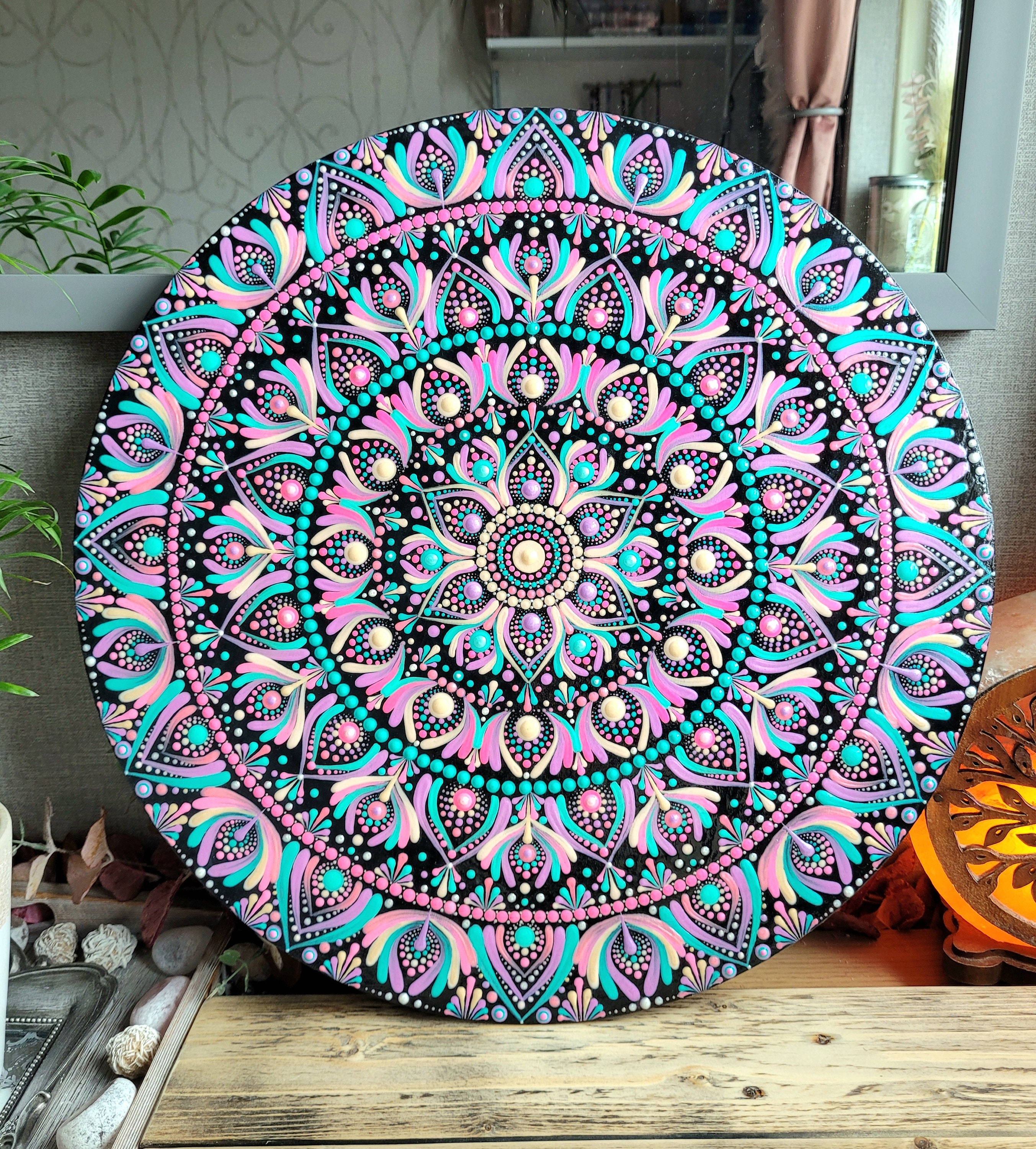 Rainbow mandala swoosh Wall Tapestry by Sea of Grace