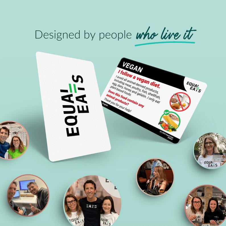 Vegan Diet Translation Card｜Order in 50 Languages｜Equal Eats Dietary Translation Cards image 5
