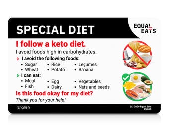 Keto Diet Guide - Printable Food List - Special Diet Information