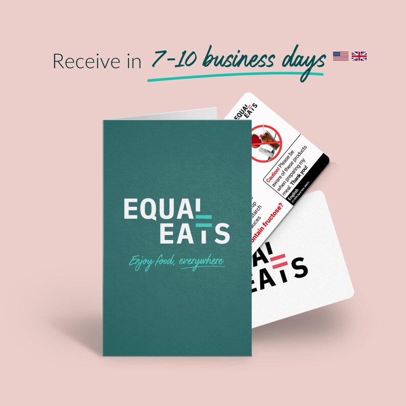 Fructose Intolerance Card - Equal Eats Food Allergy Alert image 12