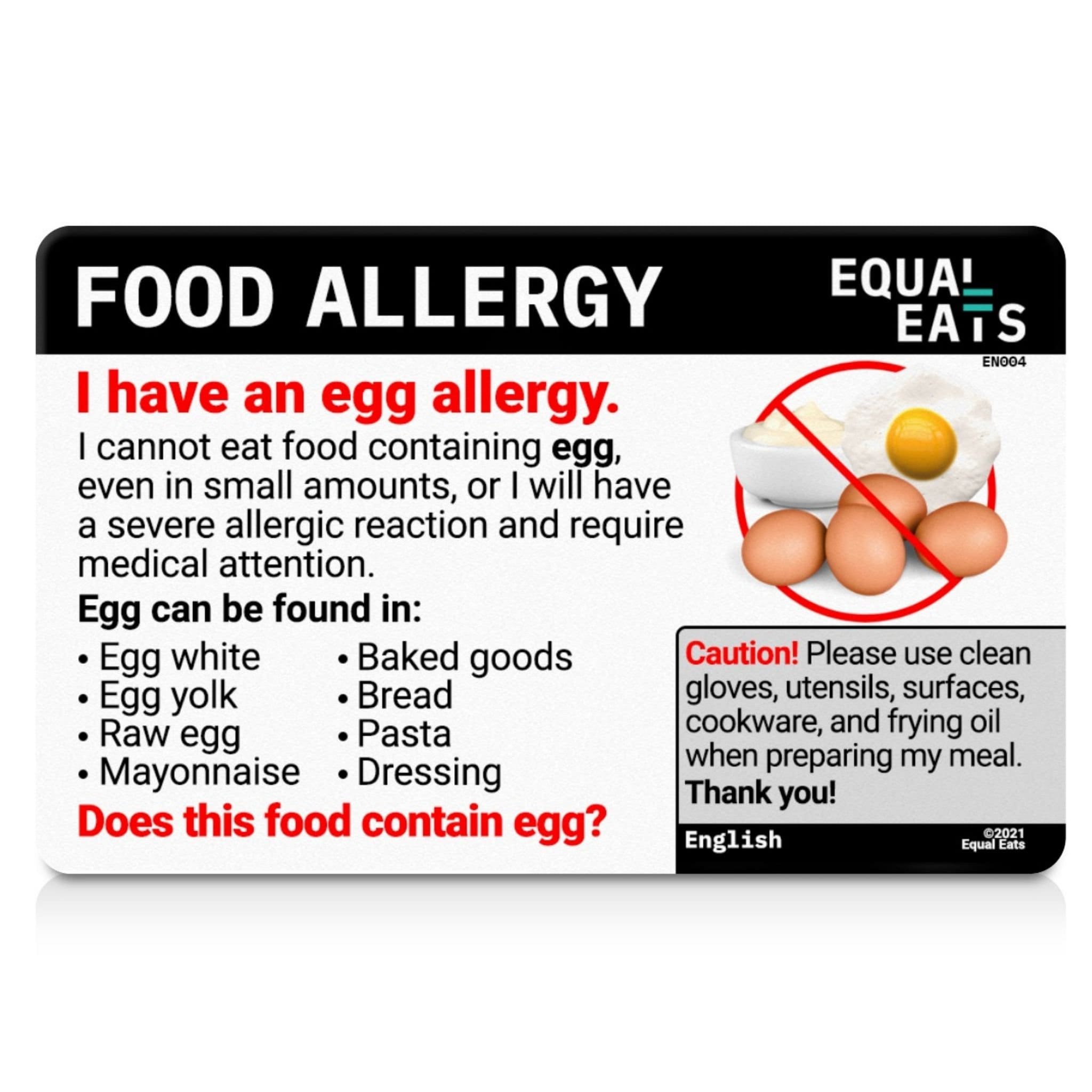 Food Allergy Translation Card Plastic Chef Card in 50 Etsy Australia