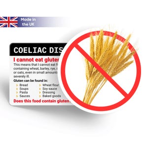 Carta senza glutine • Carta ristorante per celiachia • Scegli tra 50 lingue • Idee regalo di viaggio • Carta di allerta medica per viaggi
