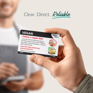 Vegan Diet Translation Card｜Order in 50 Languages｜Equal Eats Dietary Translation Cards image 3