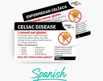 Spanish Gluten Free Restaurant Card • Celiac Travel Aid