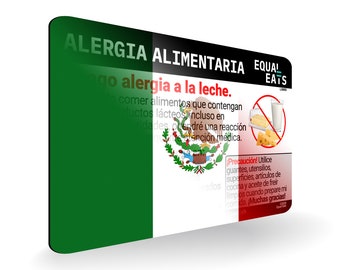 Spanish Milk Allergy Translation Cards | Mexico and Latin America | Equal Eats