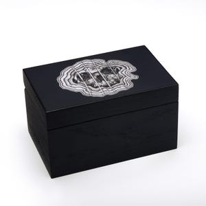 Caja de madera con diseño de calavera para tarot con esqueleto de Darkside
