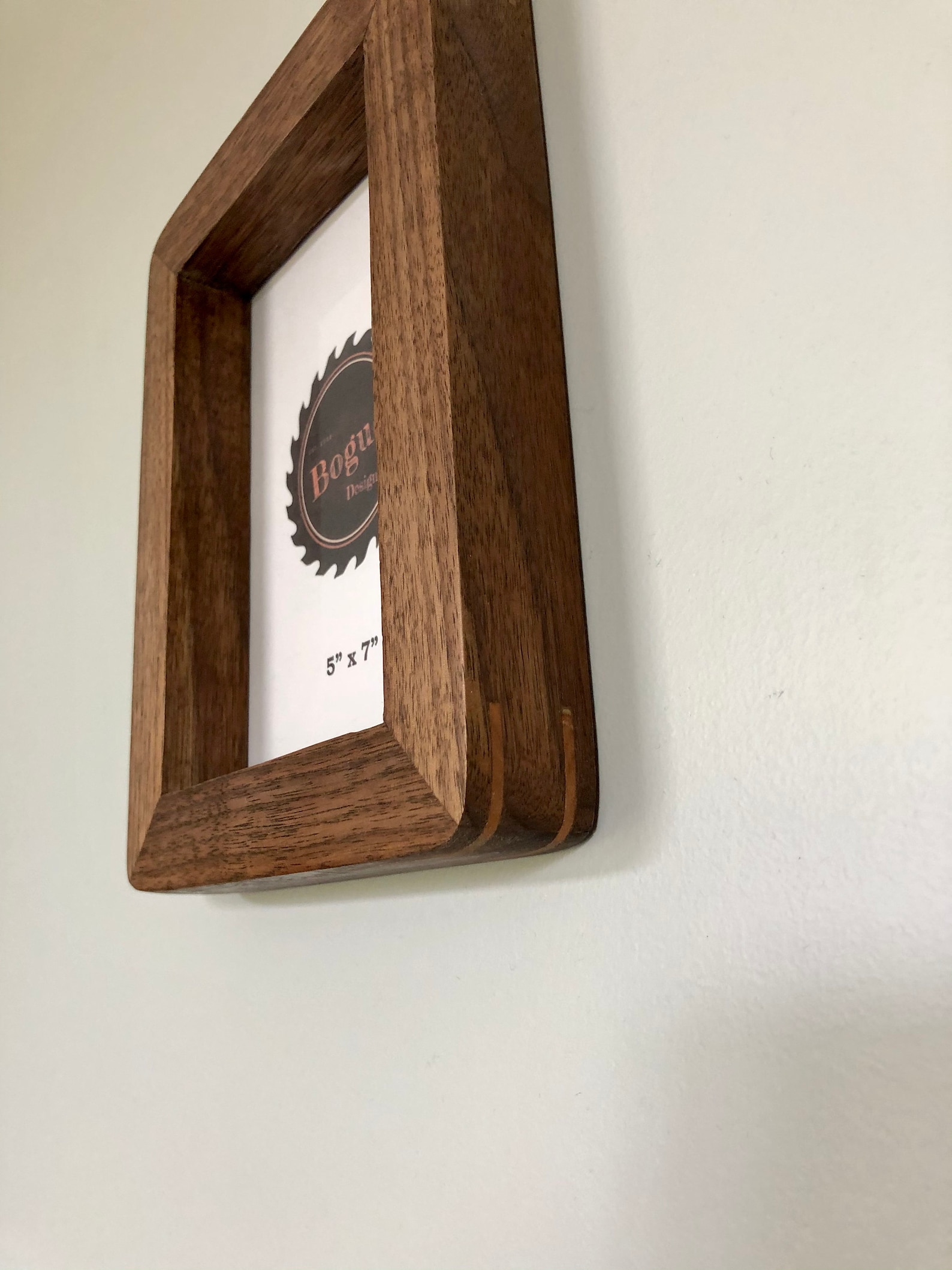 Handmade Walnut picture frame with cherry or Paduck wood Etsy