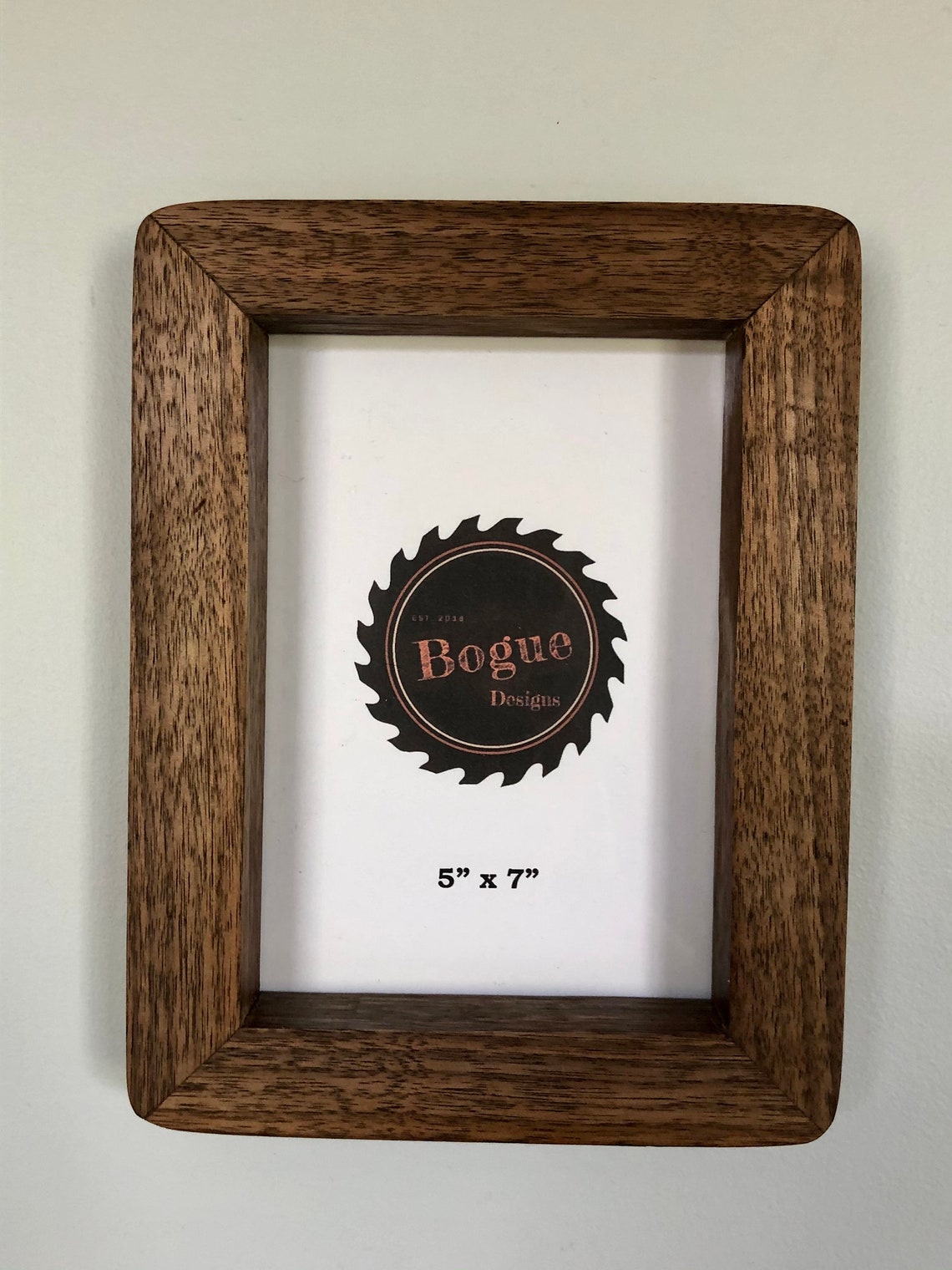 Handmade Walnut picture frame with cherry or Paduck wood Etsy