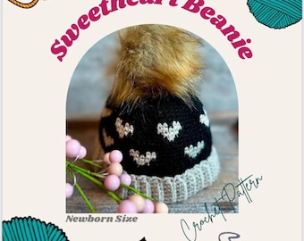 PATTERN: Sweetheart Beanie (newborn)