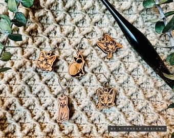 Cat Friends - crochet stitch markers