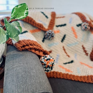 PATTERN: Kiki Throw Blanket - INSTANT DOWNLOAD, crochet blanket, intarsia crochet