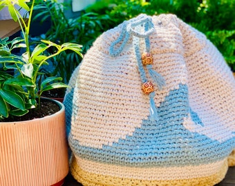 PATTERN: It's-A-Cinch Beach Waves Bag