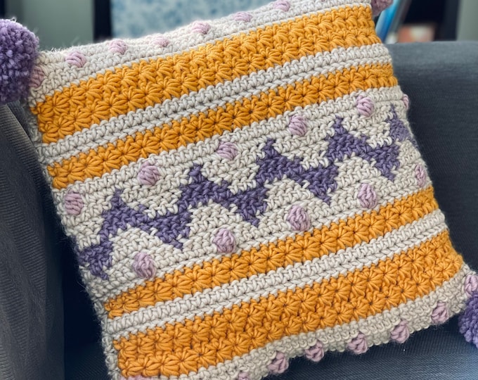 Featured listing image: Claire Pillow Cover Crochet Pattern
